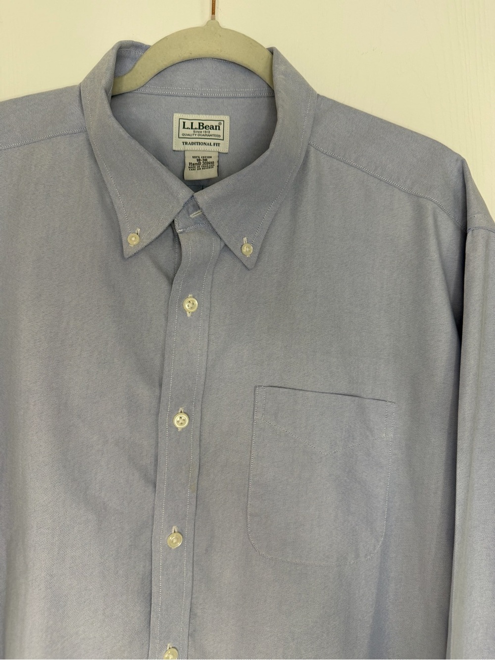 2 L.L. Bean Men’s Traditional Fit Oxford Button Down 18-36 Preppy Office - Picture 4 of 14